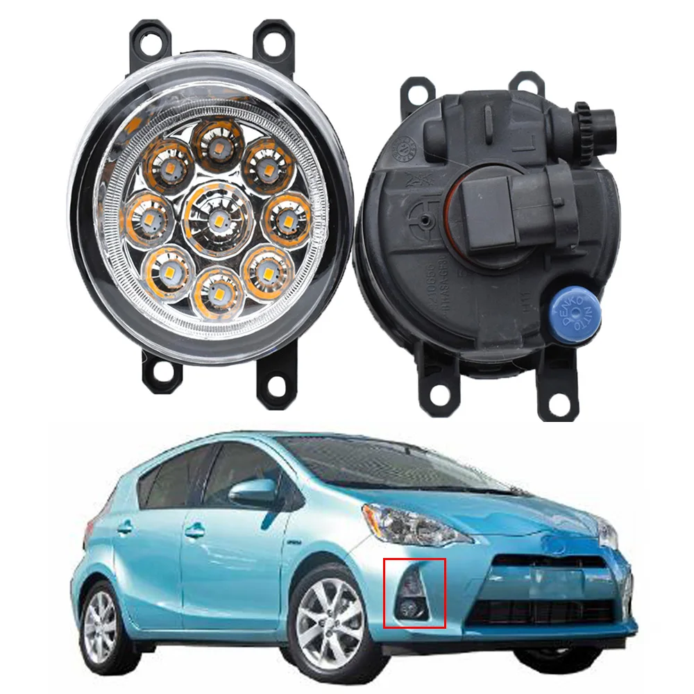 

Галогенные Противотуманные фары для переднего бампера автомобиля 2 шт., светодиодсветодиодный Противотуманные фары H11 12 В для T oyota Prius Plus C V ...