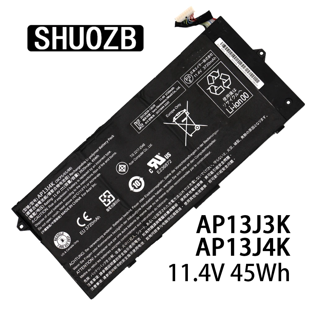 Аккумулятор для ноутбука SHUOZB AP13J4K AP13J3K 11 4 в 3920 мА/ч Acer Chromebook C720 C720P C740 ноутбуков с