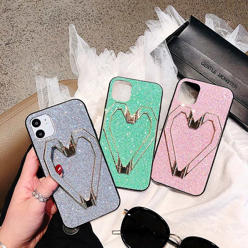 3D Блестящий Алмазный держатель Чехол подставка для телефона iPhone 11 Pro Max 7 6 8 Plus X XR XS