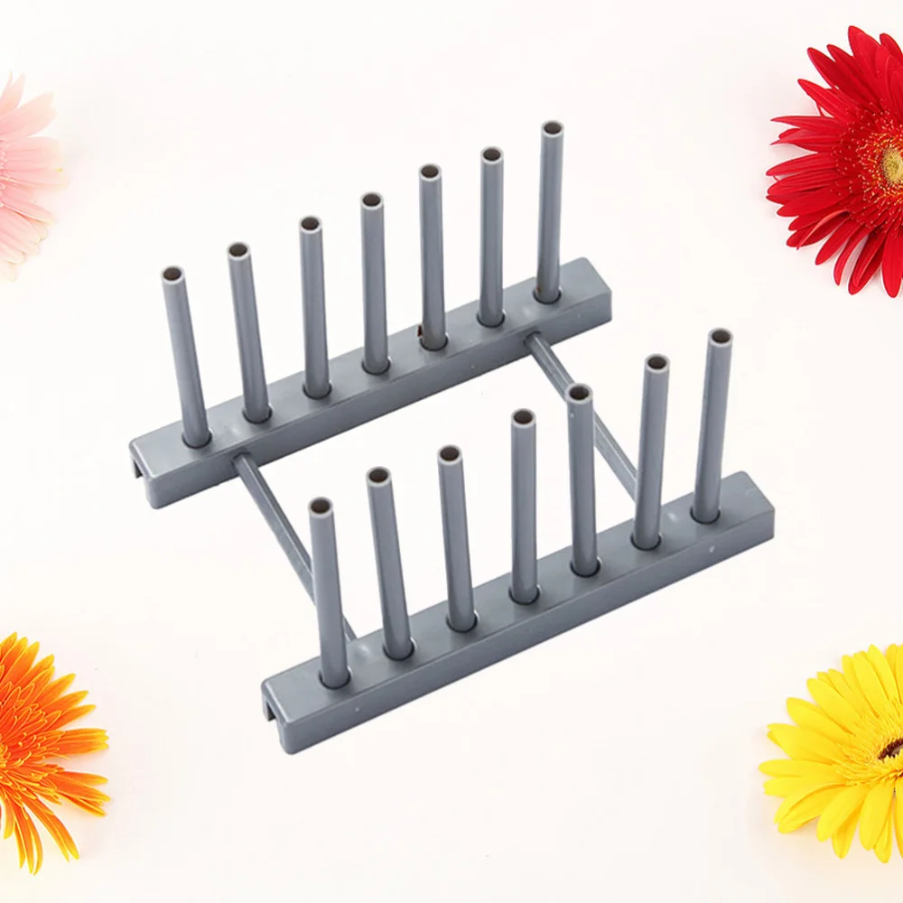 

2pcs Pot Cover Holder Detachable Dish Storage Draining Rack Organizer Holder for Home Store Kitchen (Gray)