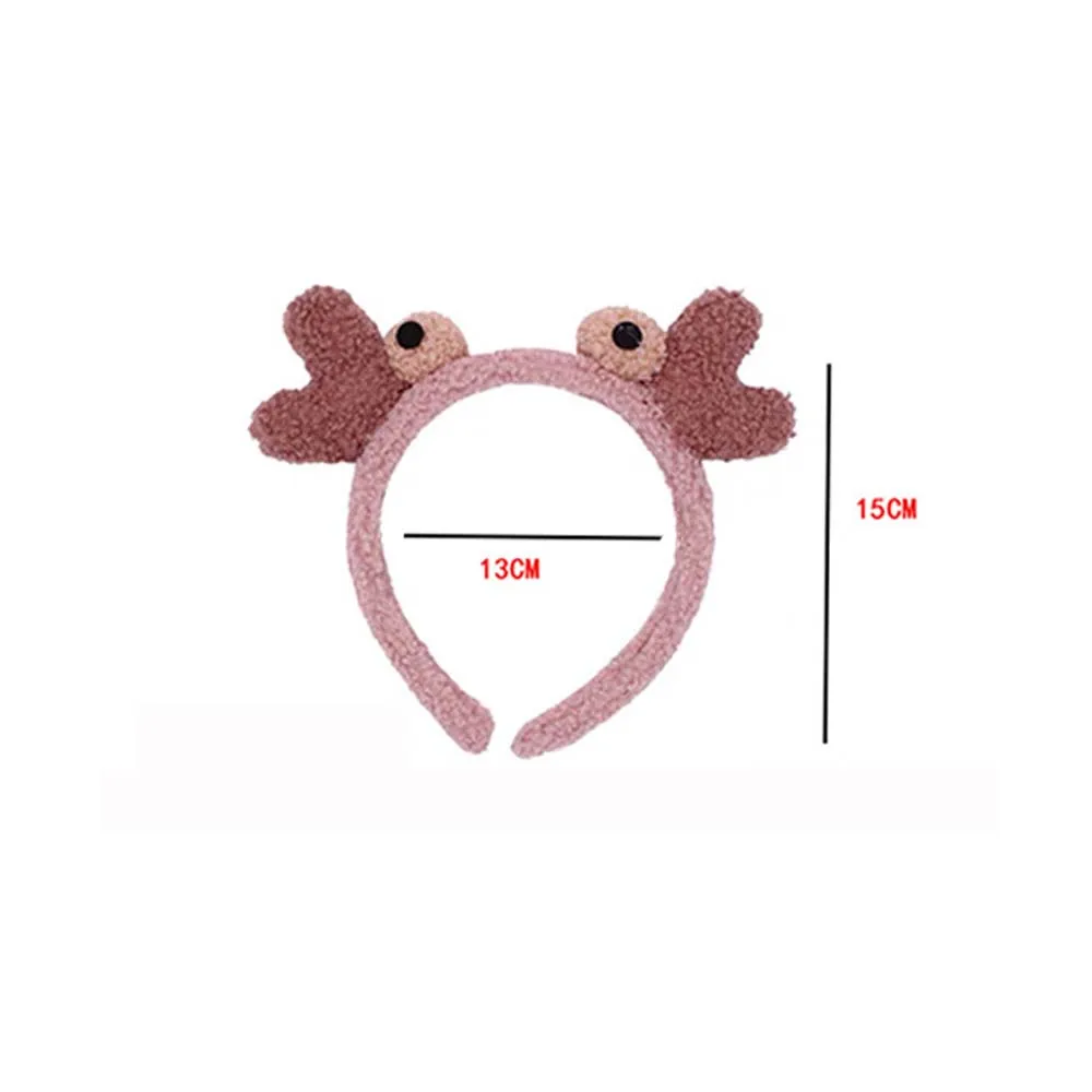 

Washing Face Hair Bands Ears Plush Headbands Cartoon Elk Antler Headbands Cute Animals Headwear Hair Accessories Female