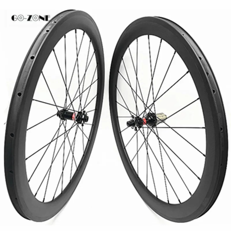 Углеродные дорожные колеса 50x25 мм трубчатые Асимметричные дисковые велосипедные