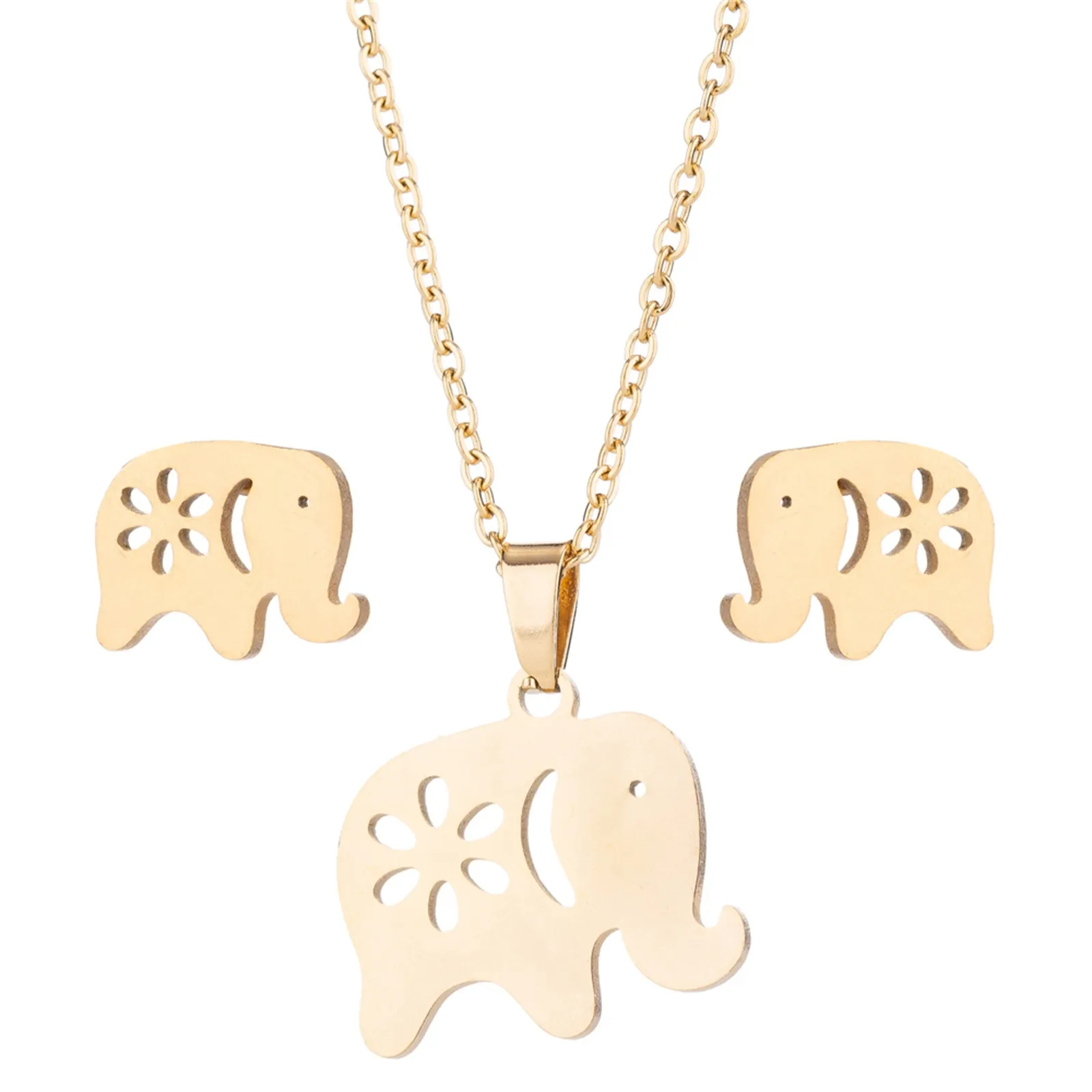 

Simple And Fashionable And Lovely Woman Necklace Collarbone Chain Earring Compact And Delicate Suit Gift цепочка 2021