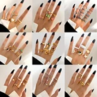 Винтажное готическое кольцо-бабочка с цветочным узором для мужчин и женщин