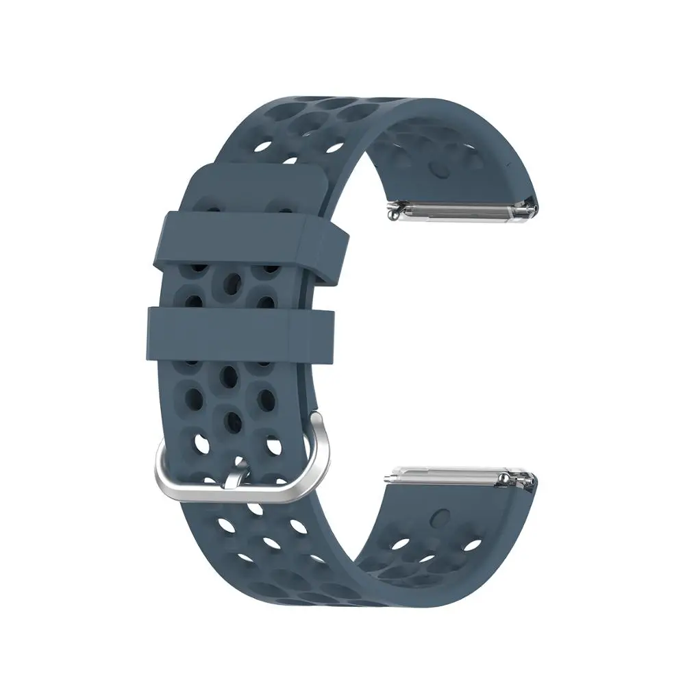 rock blue Для fitbit versa 2 Официальный спортивный мягкий силиконовый ремешок с отверстием Водонепроницаемый ремешок для наручных часов для fitbit versa/versa lite Пояса Сетки - Цвет: rock blue