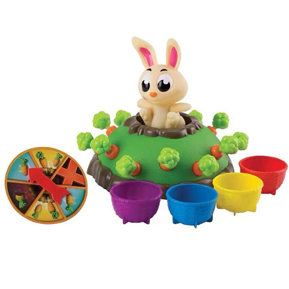 Настольная игра головоломка с электрическим прыгающим кроликом и морковкой на
