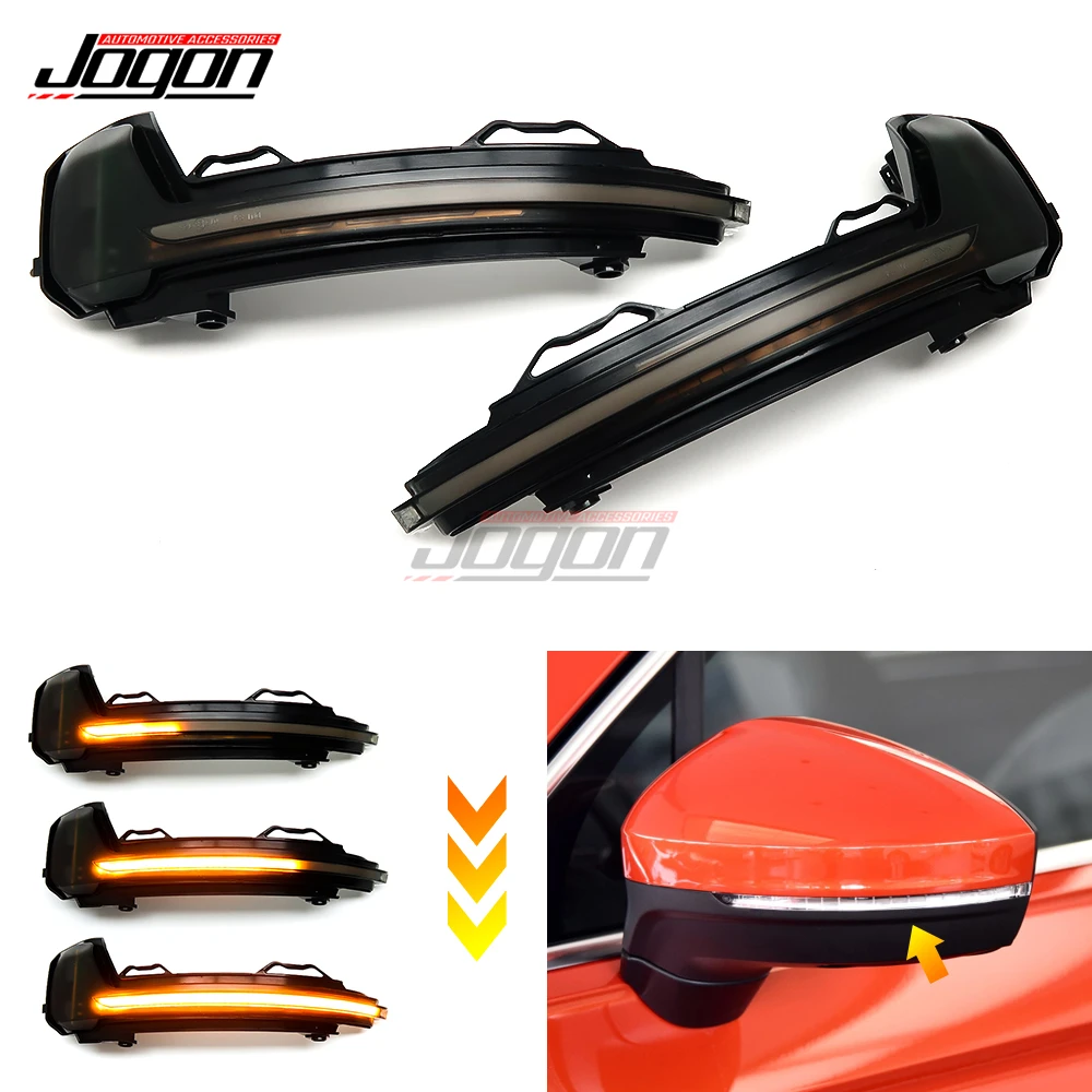 

For VW Tiguan 2017 2018 LED Dynamic Turn Signal Blinker Side Rearview Mirror Indicator Light