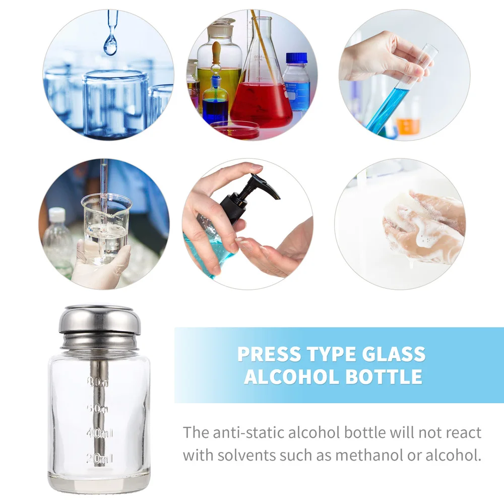 

100ml Empty Alcohol Dispenser Bottle Cosmetic Nail Polish Remover Storage Bottle