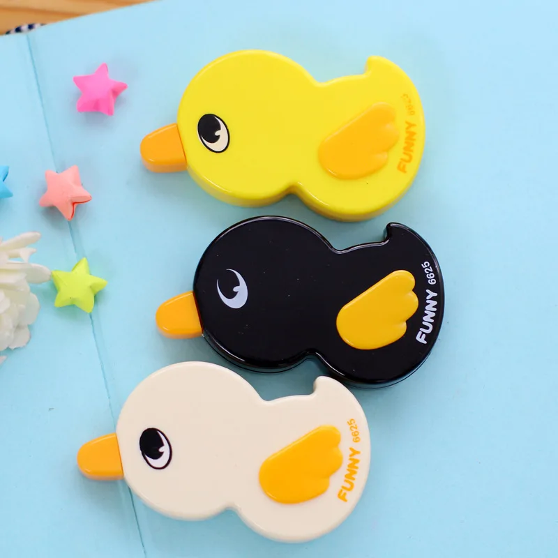 1 Piece Kawaii Yellow Duck Correction Tape Creative School Corrector Tool Stickers Kids Gift School Office Stationery