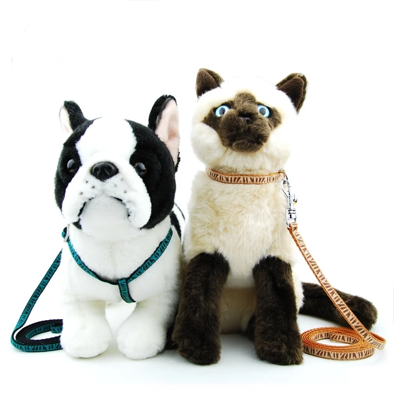 

Cat Dog Collar Harness Leash Rope Set Adjustable Nylon Braid Pet Traction Belt Kitten Collar Outdoor Walking Pets Safety Protect