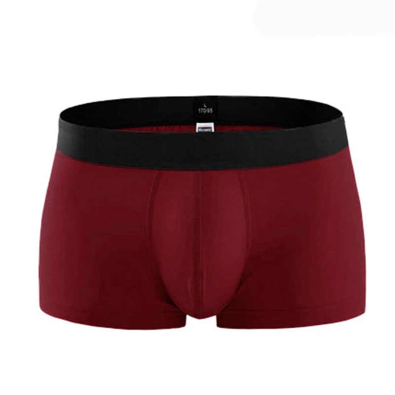 Wine red CXZD хлопковое дышащее Мужское нижнее белье боксеры мужские Calzoncillos трусы Ropa Interior Hombre сексуальные боксеры шорты - Цвет: Wine red