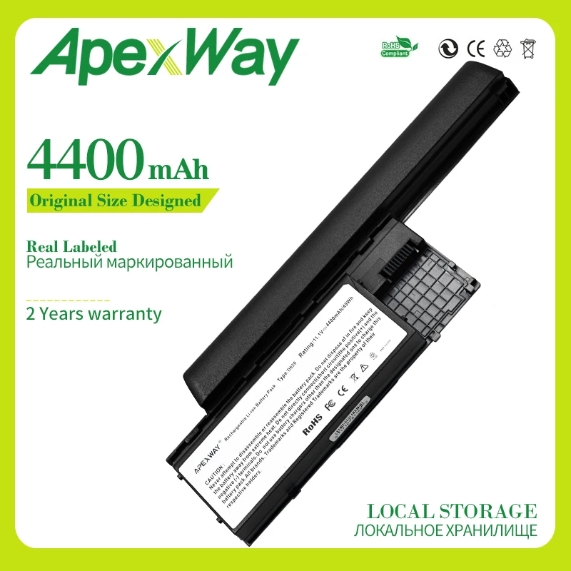 Аккумулятор Apexway для ноутбука Dell 4400 мАч 11 1 В Latitude D620 D630 D631 Precision M2300 G226 UD088 TD117 TD175 TC030