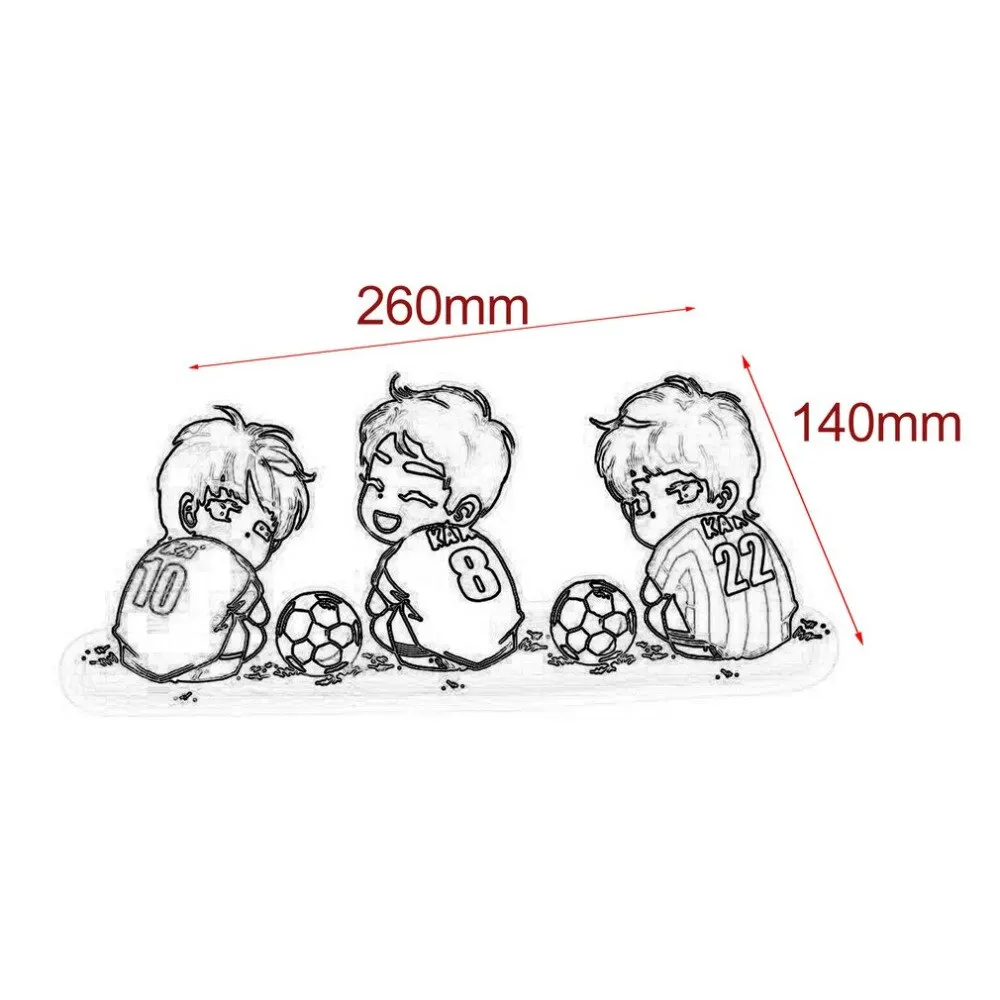 

Funny Cartoon Car Sticker Car Styling Decoration Football Player Pattern Sticker Waterproof Decals Auto Accessories