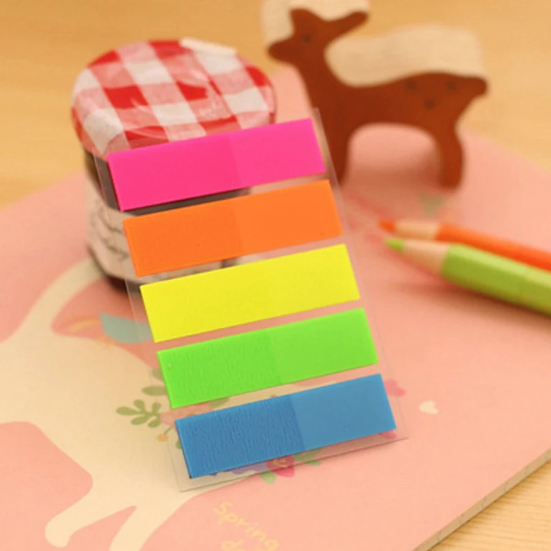 30packs/lot Candy Colors Fluorescence Self Adhesive DIY Memo Transparent Page Hold Notepad Message Study Label Stickers | Дом и сад