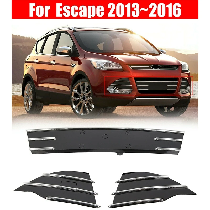 3 шт. защитная крышка для переднего бампера автомобиля Ford Escape Kuga 2013 2016|Установки