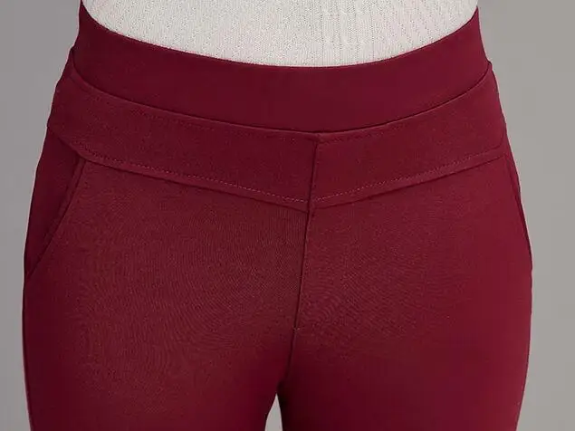 

High waist women elasticity Pencil Pants 2020 fashion office work pants plus size Flare Pants ladies formal trousers S-4XL