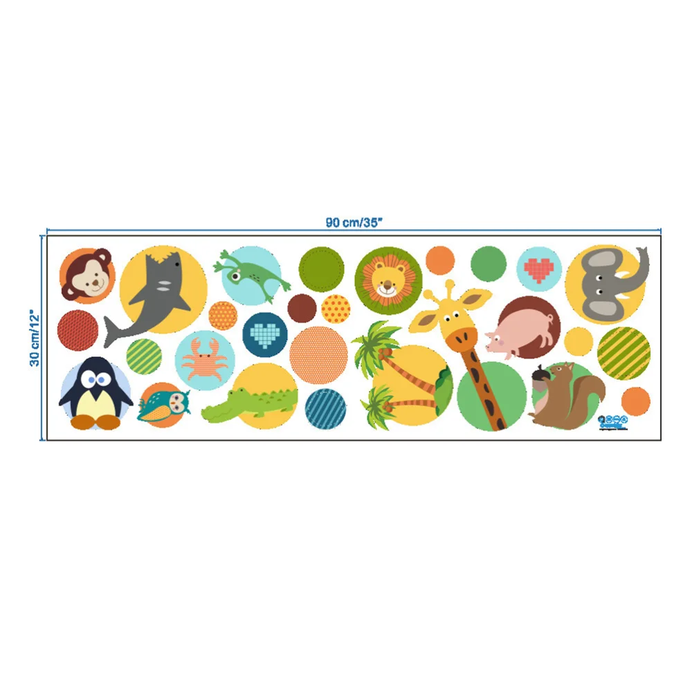 

2pcs Cartoon Zoo Wallpaper Adorable Owl Giraffe Wall Paste Kids Room Wall Decals