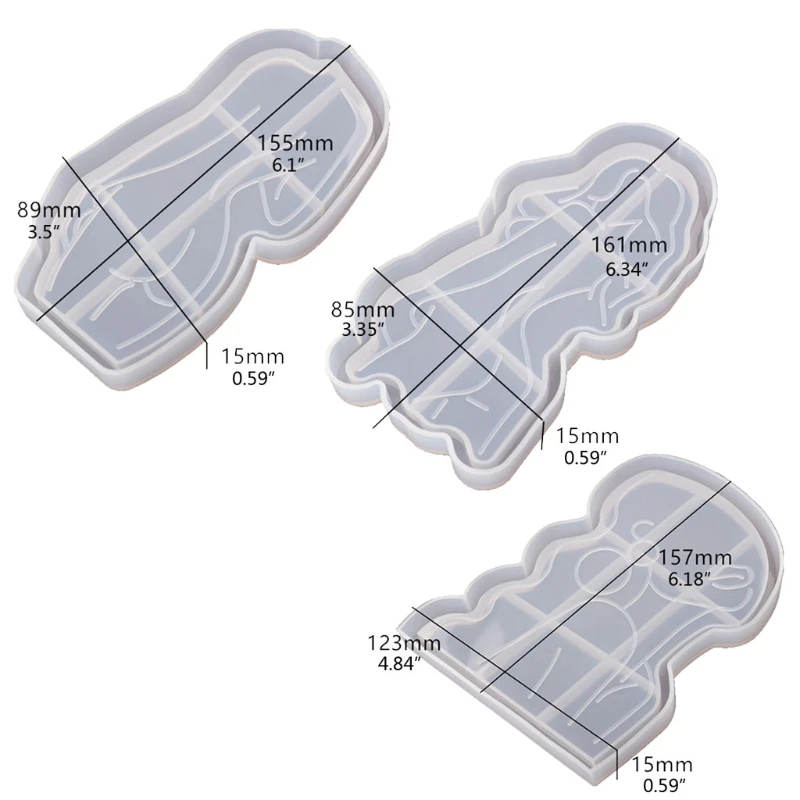 

13MC Tray Resin Epoxy Silicone Plate Casting Molds Jewelry Making Moulds DIY