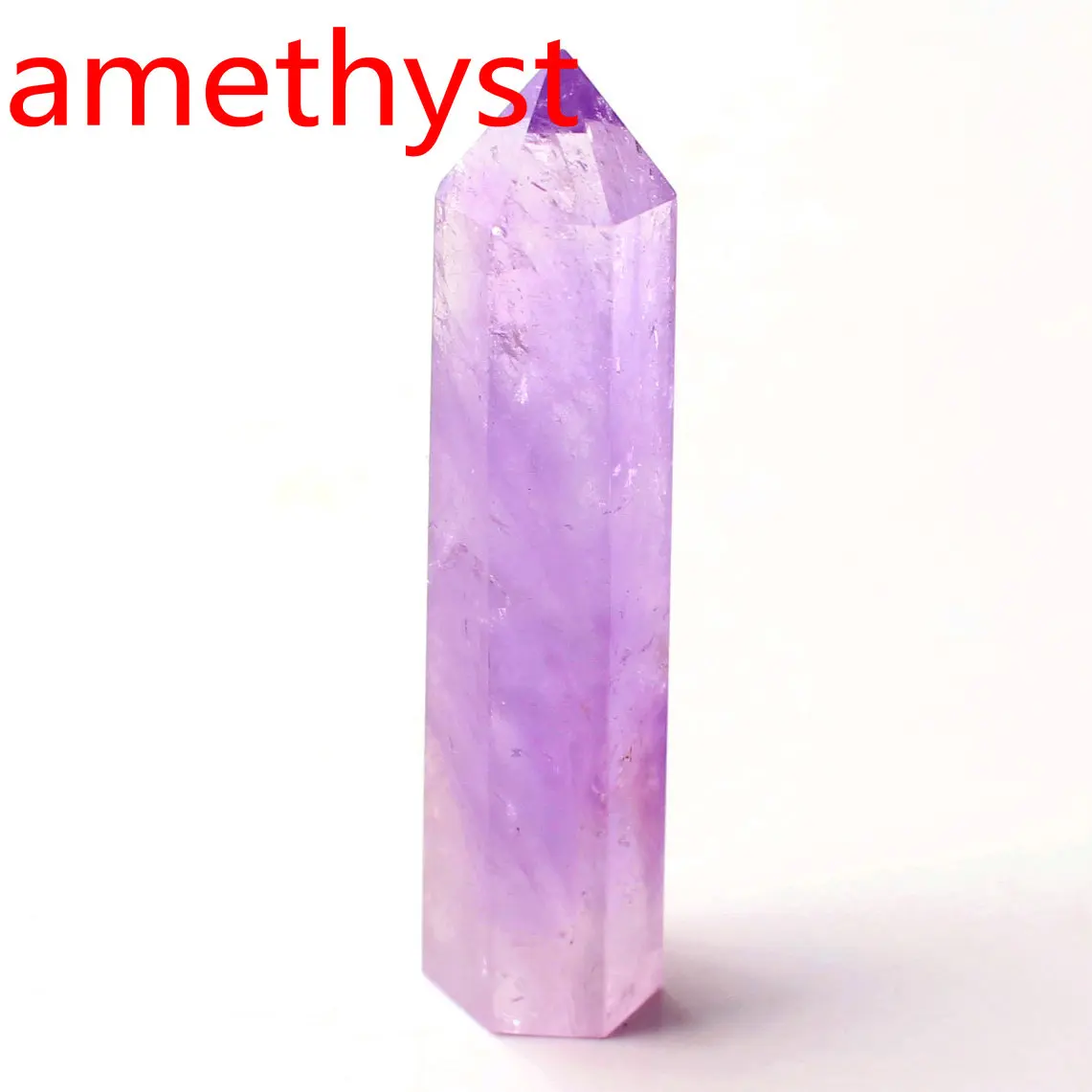 amethyst Кристалл обелиск точка палочка ювелирные изделия Красочные Флюорит розовый кварц исцеление чакры в рейки декоративная статуэтка Фигурное ожерелье подарок - Цвет: amethyst
