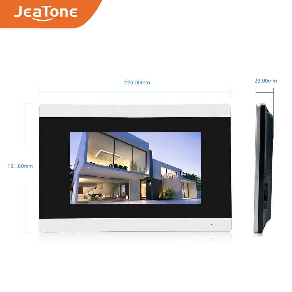 JeaTone 7 дюймовый сенсорный экран проводной домофон система внутренней связи видео