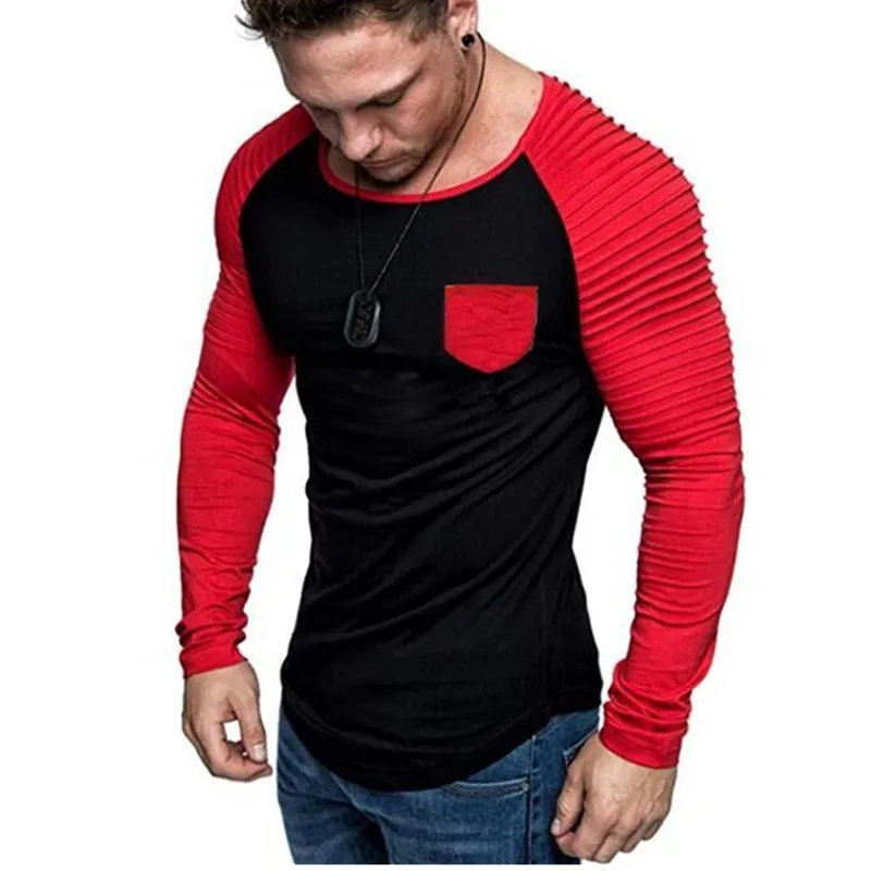 Горячая Распродажа 2019 новая весенняя мода с круглым вырезом Slim Fit длинным рукавом