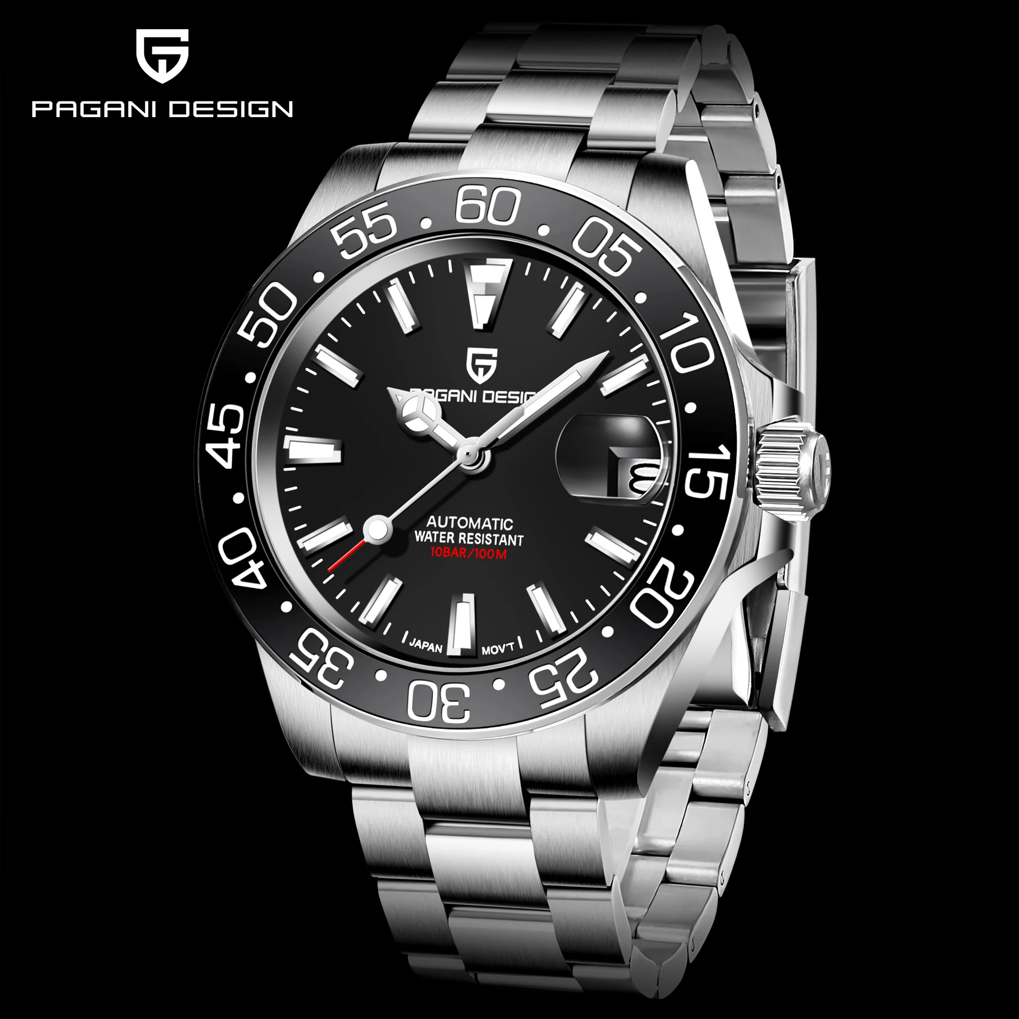 

Pagani Design Men Watches 2021 New Men's Automatic Mechanical Table Japan NH35 Watch Stainless Steel Waterproof Regoio Masculino