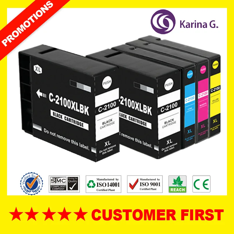 Совместимость с чернильным картриджем Canon PGI2100 PGI 2100 PGI2100XL для MAXIFY Ib4010 IB4110 MB5110 MB5310