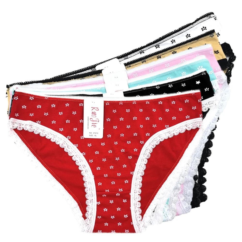 Трусики стринги женские хлопковые однотонные с принтом букв|Женские трусики| |
