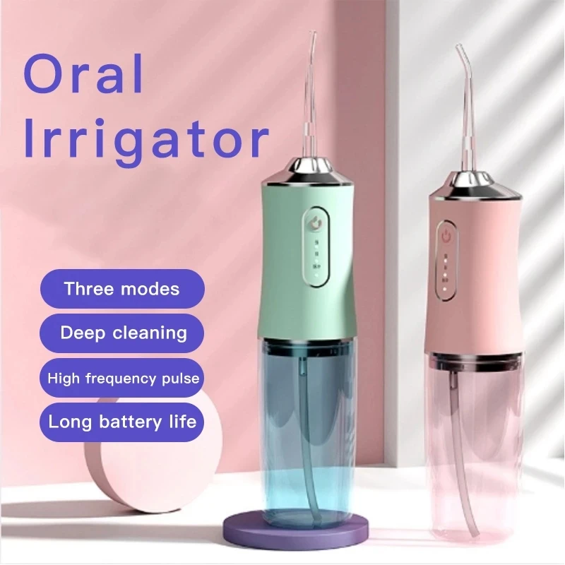 

Newest Nicefeel Oral Irrigator Portable Water Dental Flosser USB Rechargeable Water Floss Teeth Cleaner 5 Modes IPX7 Waterproof