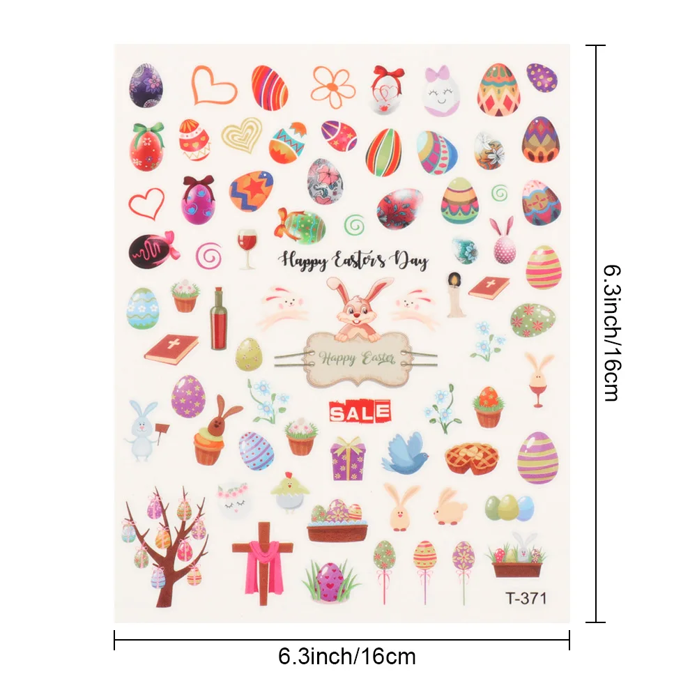 Пасхальный ногтей Стикеры Маникюр для красоты наконечник s самоклеющиеся ухода