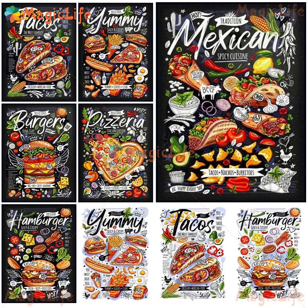 Мексиканская кухня пицца магазин фаст-фуда Декор настенные картины для