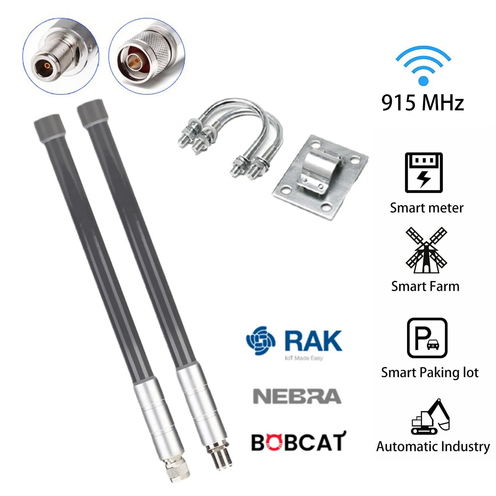 

915mhz 6dBi Helium Hotspot Miner Outdoor LoRa Antenna for RAK Nebra Bobcat lenght 80cm