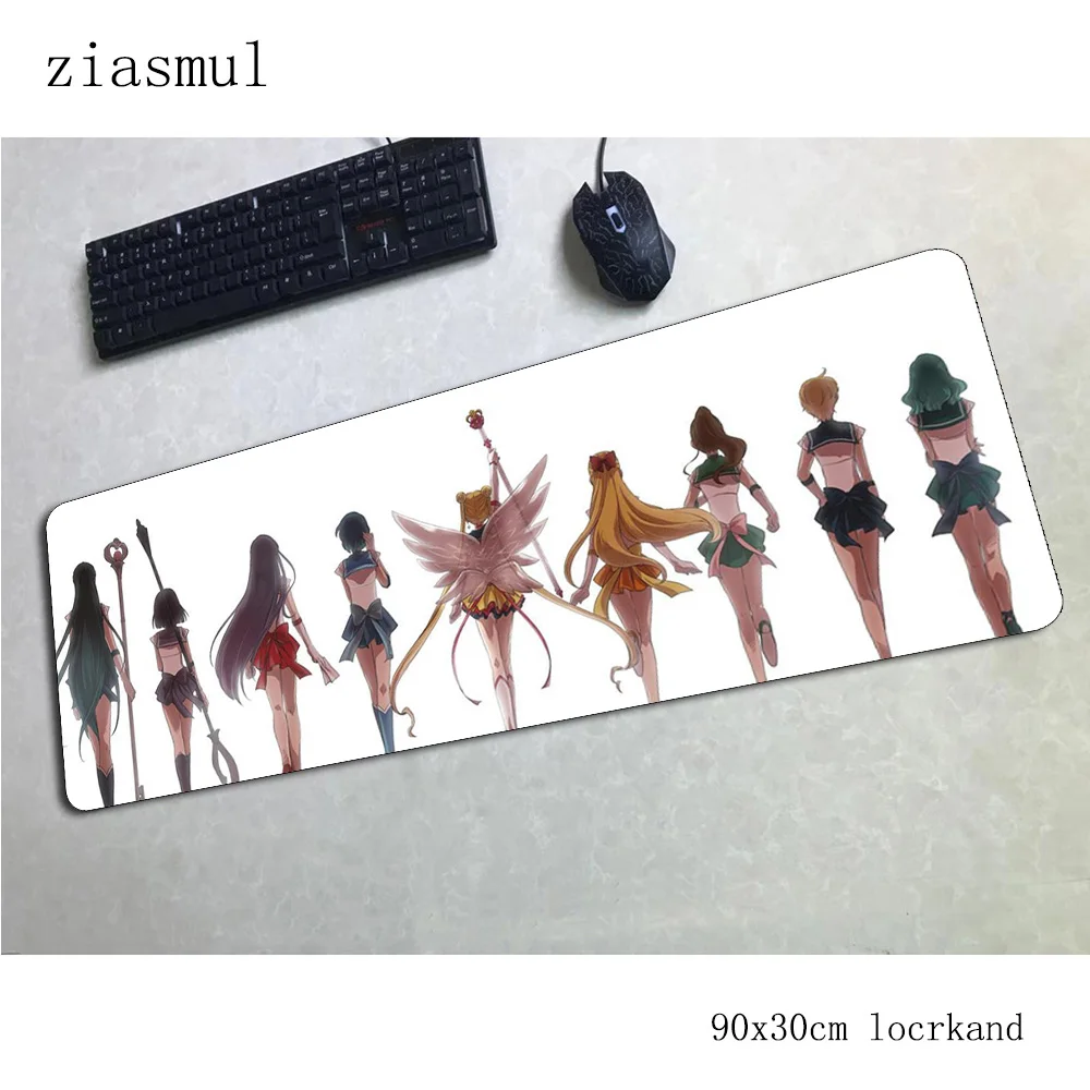 Коврик для мыши sailor moon 90x30 см компьютерный коврик для мыши Индивидуальный Коврик для мыши подарок коврик для Мыши Эргономичный гаджет офисные настольные коврики