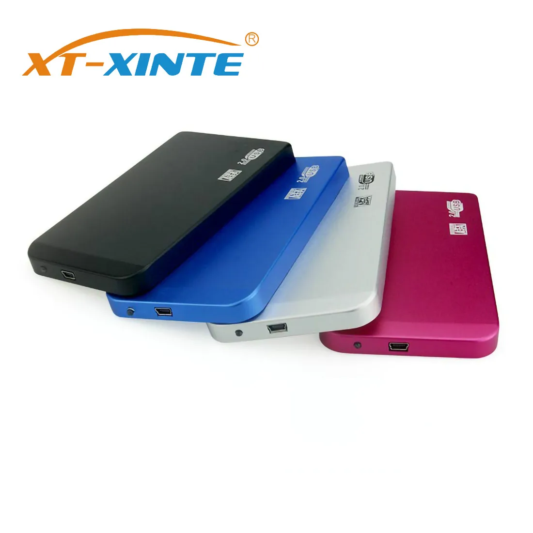 

XT-XINTE Aluminum Alloy SATA to Mini USB 2.0 HDD Case 2.5 inch Hard Disk Drive Enclosure Portable External SSD Box Support 2TB
