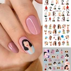 Переводные наклейки для ногтей с абстрактным изображением для женщин, 12 шт.