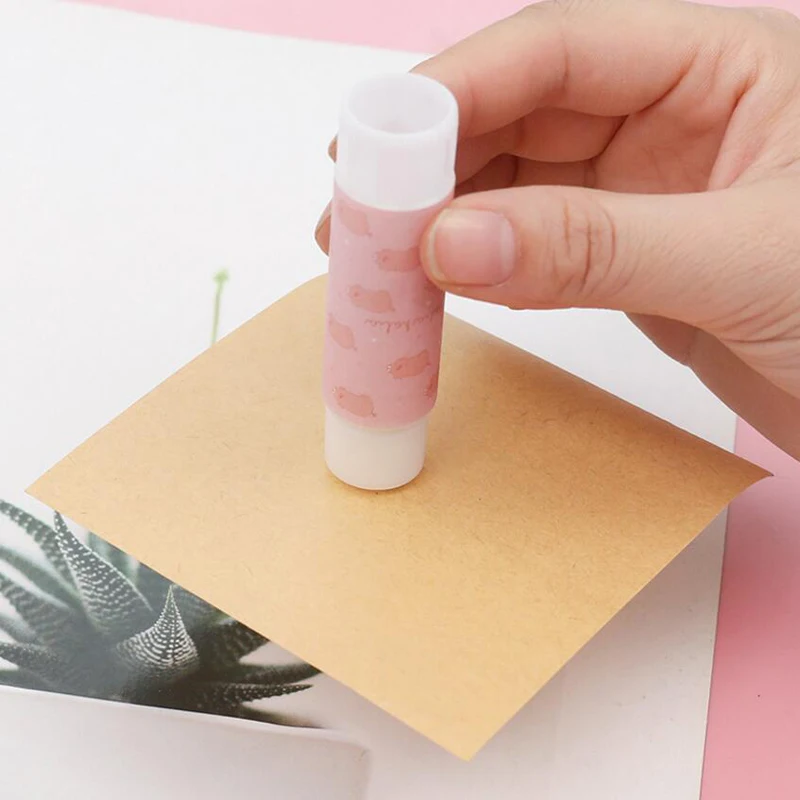 Модный дизайн милая мультяшная свинка однотонная клейкая палочка школьная