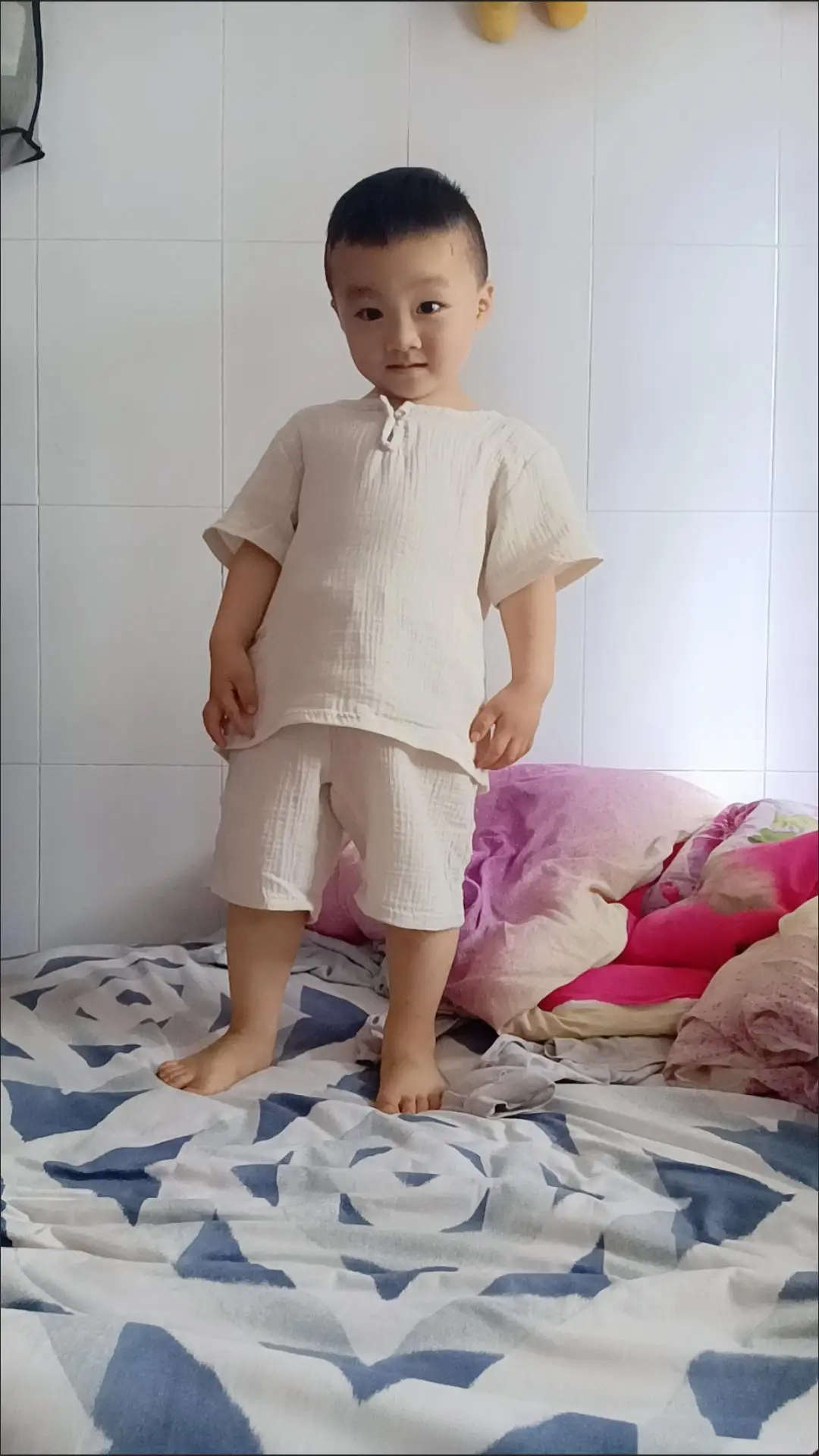 Комплект одежды для мальчиков и девочек хлопковая льняная детская одежда