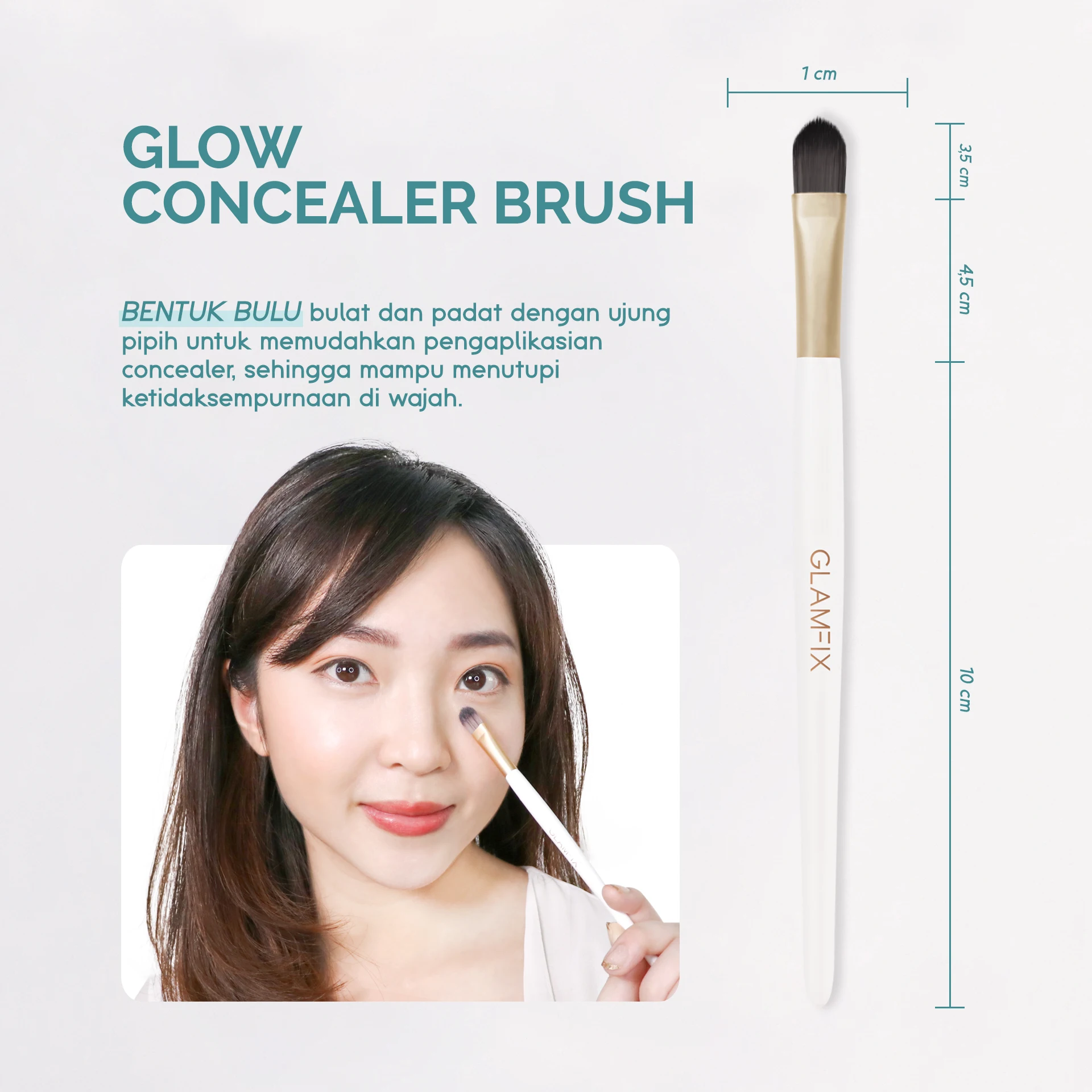 

Y.O.U Makeup Delicate Powder Concealer Foundation Brush Professional Full Coverage Flat Concealer Brush Makeup Brushes Tools