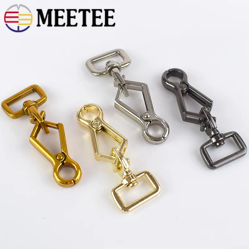 Meetee 2/4 шт. сумка с застежкой карабином для ключей DIY на ремне багажный ошейник