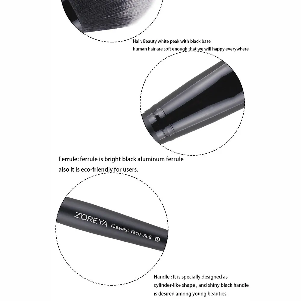 15 подарочных кистей для макияжа Набор инструментов черный искусственный шелк