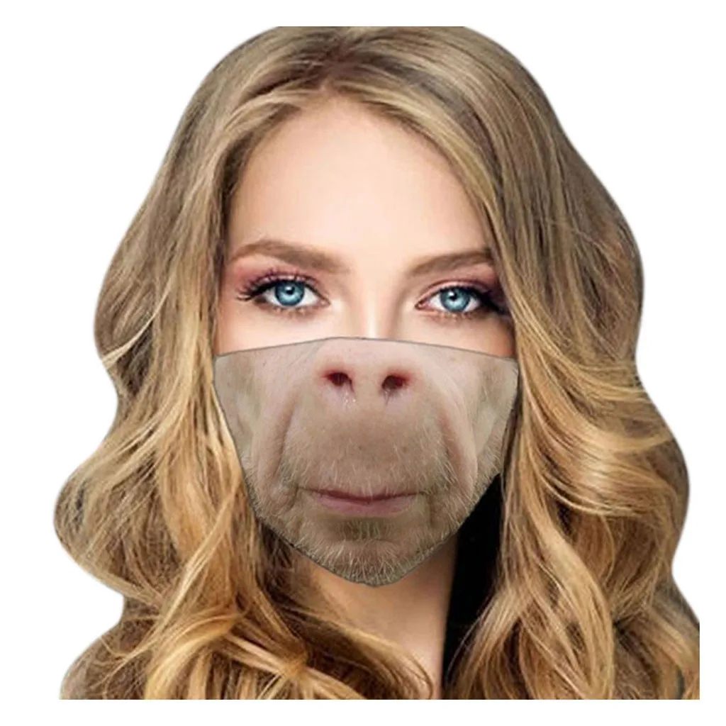 

Mscara Mondmask Fast delivery Masque Headband Unisex Adult Printed Funny Face Outdoor Mouth Breathable Cycling Mask