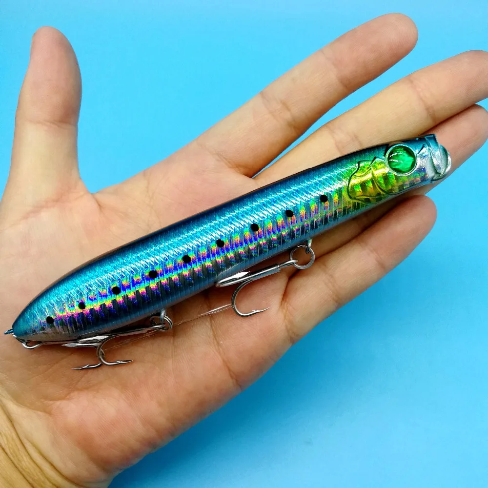 HOOFISH, 3 шт./лот, Поппер, приманка для рыбалки, 26 г/12,5 см, 8 цветов, для поверхности воды, карандаш, жесткая приманка, искусственная приманка