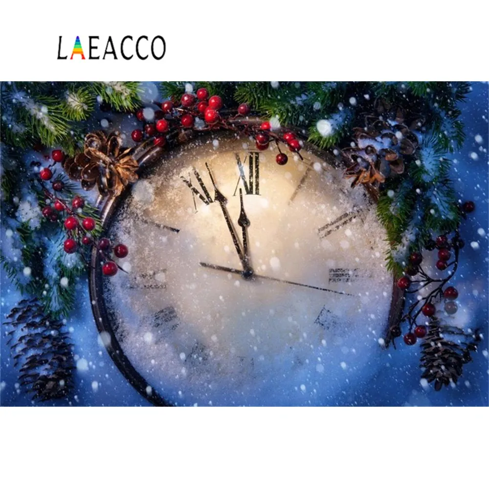 Laeacco счастливый год блеск цифровые часы светильник боке горошек Детские Фото фоны фотография фон для фотостудии