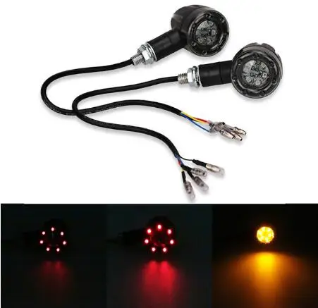 2 шт./1 пара индикаторов поворота для скутера мотоцикла стоп светильник черный