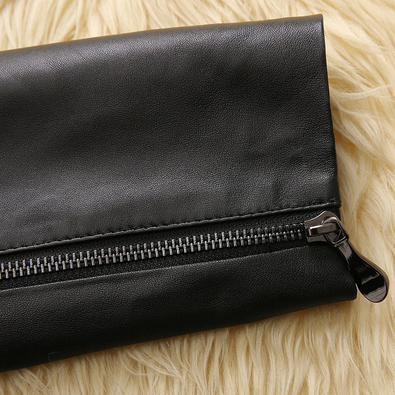 

Autumn Spring 2021 Casual Genuine Leather Jacket Real Sheepskin Coat For Women Short Black Slim Jackets Outerwear 18019