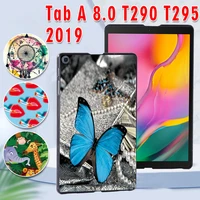 tablet hard shell case for samsung galaxy tab a 8 0 2019 t290 t295 slim print back cover for sm t290 sm t295