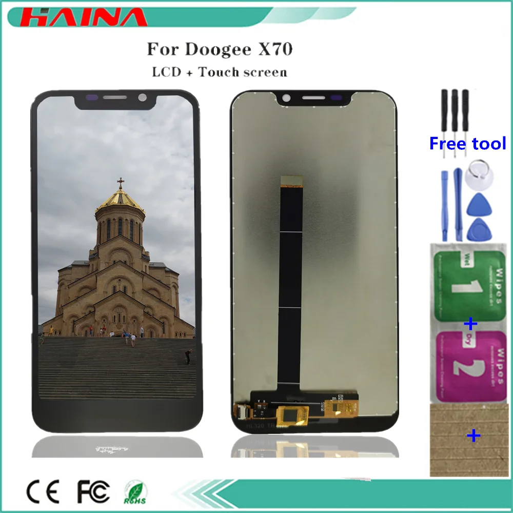 100% протестированный Для Doogee X70 ЖК-дисплей + панель сенсорного экрана 5 дюймов