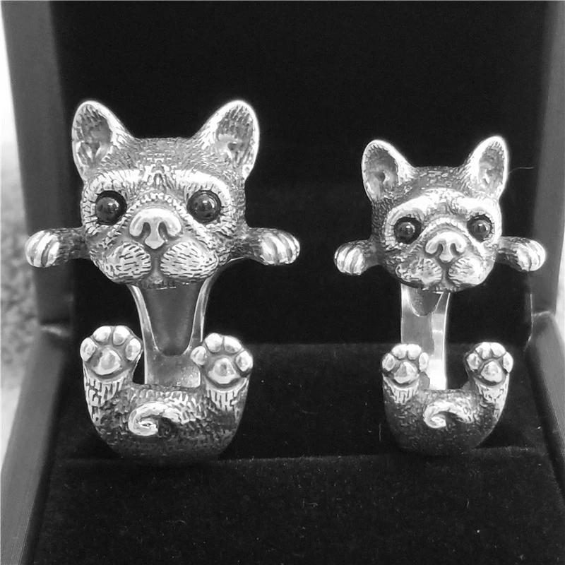 Кольцо с собакой черепом львом змеей Винтажное кольцо в стиле ретро готика