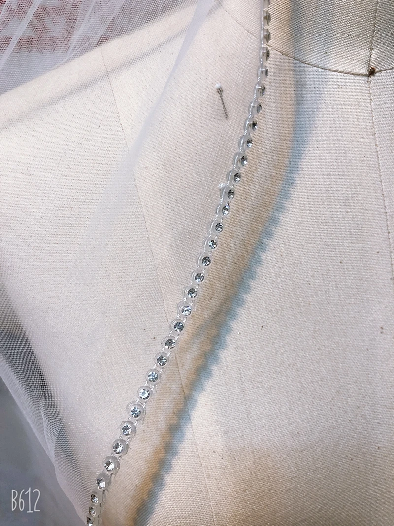 Новое поступление белая/lvory 1 ярусная Фата для собора свадебная фата с