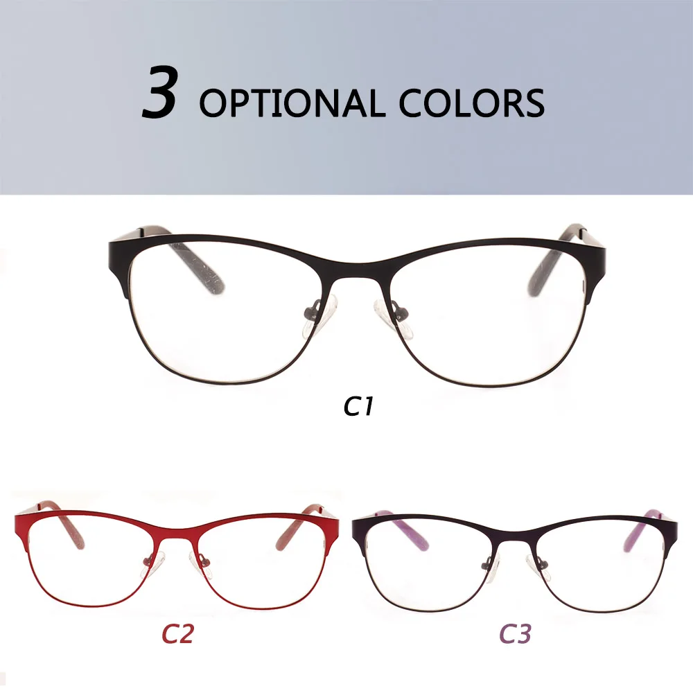 2019 однотонные Модные Ретро кошачий глаз женские металлические оправы из